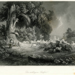 Der erschlagene Schäfer. Stahlstich um 1850.