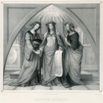 Die drei Künste. Lithographie um 1820.